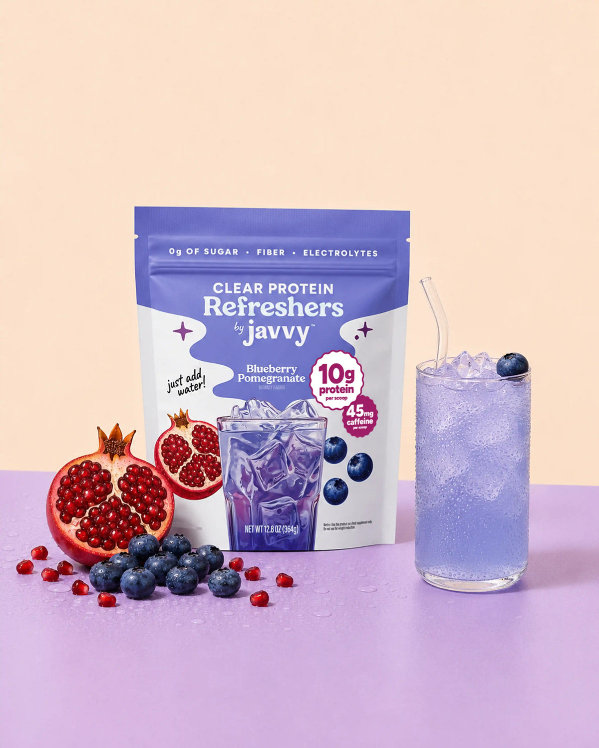 Blueberry Pomegranate Protein Refresher