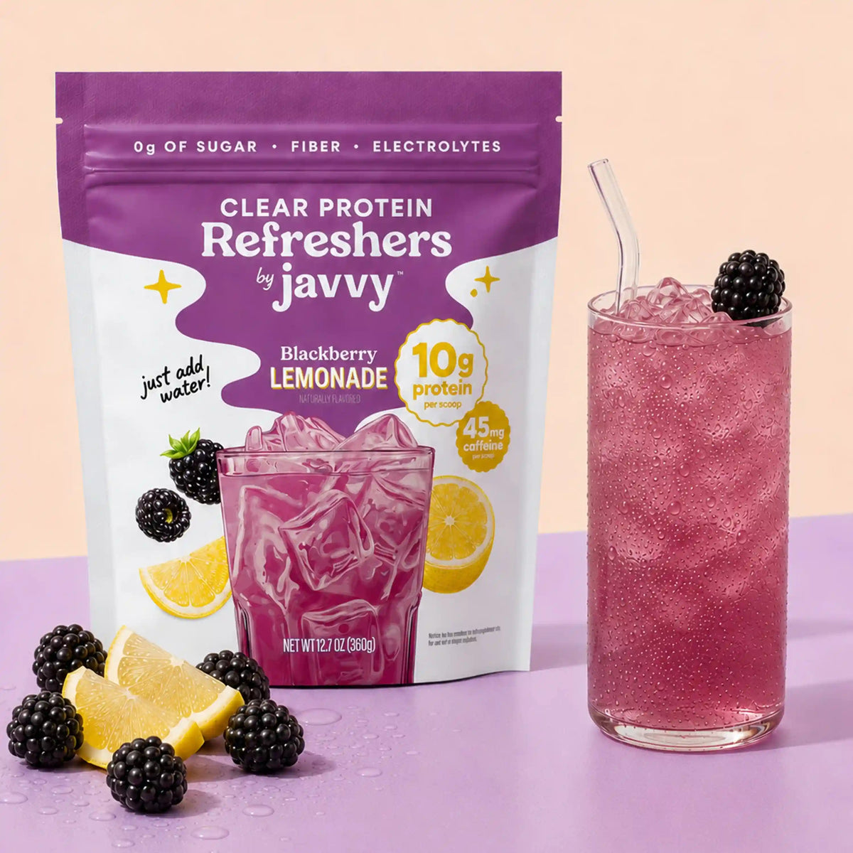 Blackberry Lemonade Protein Refresher